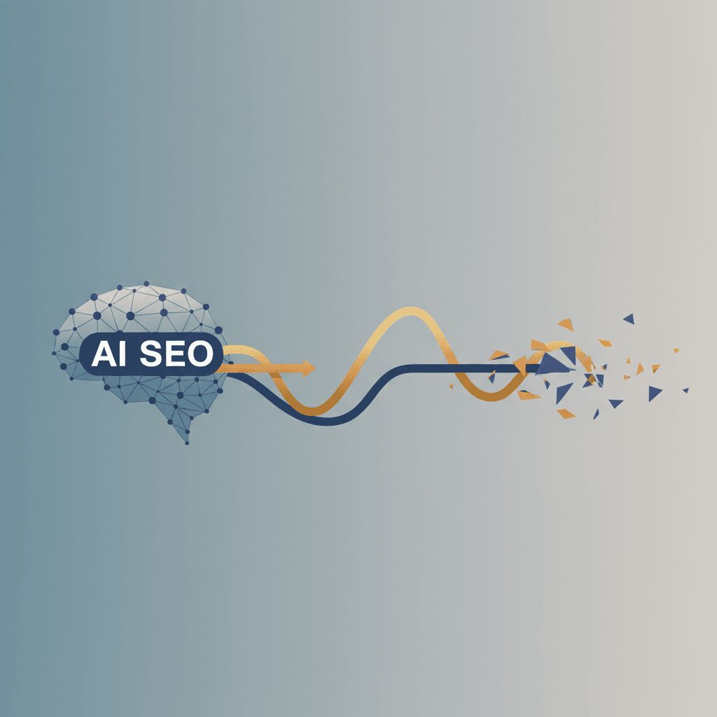 Digital marketing strategy diagram showing SEO fundamentals layered beneath AI search optimisation, representing a durable approach for Singapore SMEs