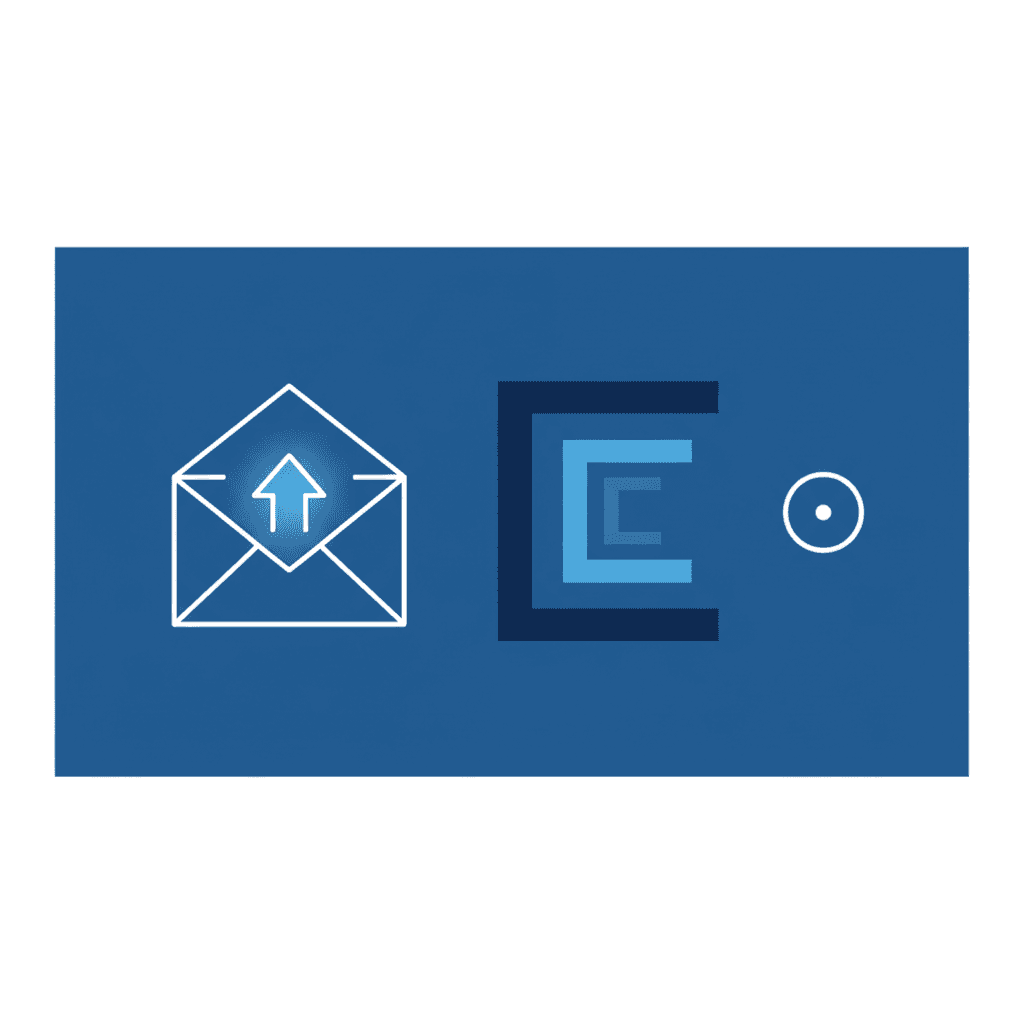 Laptop showing an email campaign dashboard with high open rates