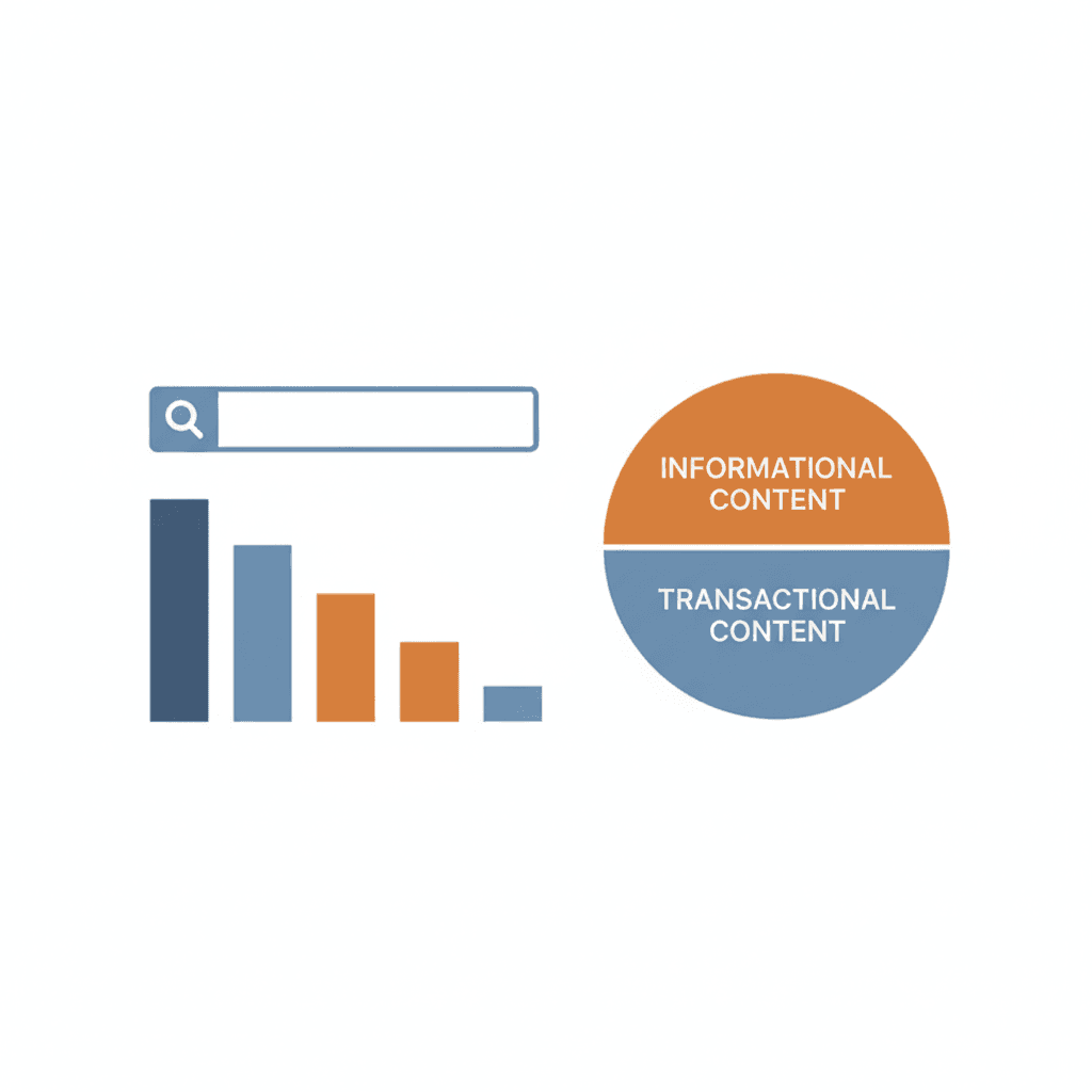Bar chart showing CTR impact by content category when Google AI Overviews are present