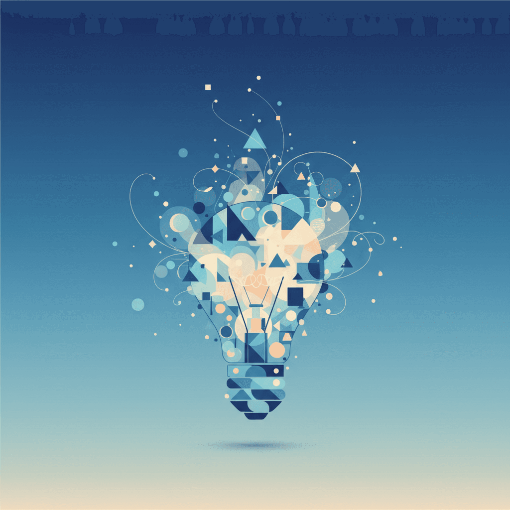 A business owner thinking creatively while AI handles routine tasks, imagination as competitive advantage